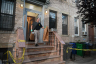 Evidence Is Collected And A Memorial Is Held Following A Tragedy Where A Man Stabbed His Wife And Two-year-old Daughter To Death And Wounds Himself In A Domestic Related Murder-suicide Attack At 63-35 Forest Avenue