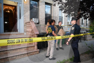 Evidence Is Collected And A Memorial Is Held Following A Tragedy Where A Man Stabbed His Wife And Two-year-old Daughter To Death And Wounds Himself In A Domestic Related Murder-suicide Attack At 63-35 Forest Avenue