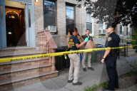 Evidence Is Collected And A Memorial Is Held Following A Tragedy Where A Man Stabbed His Wife And Two-year-old Daughter To Death And Wounds Himself In A Domestic Related Murder-suicide Attack At 63-35 Forest Avenue