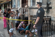 Evidence Is Collected And A Memorial Is Held Following A Tragedy Where A Man Stabbed His Wife And Two-year-old Daughter To Death And Wounds Himself In A Domestic Related Murder-suicide Attack At 63-35 Forest Avenue