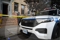 Evidence Is Collected And A Memorial Is Held Following A Tragedy Where A Man Stabbed His Wife And Two-year-old Daughter To Death And Wounds Himself In A Domestic Related Murder-suicide Attack At 63-35 Forest Avenue