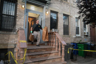 Evidence Is Collected And A Memorial Is Held Following A Tragedy Where A Man Stabbed His Wife And Two-year-old Daughter To Death And Wounds Himself In A Domestic Related Murder-suicide Attack At 63-35 Forest Avenue