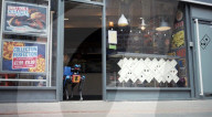 Pizza delivery robot dog