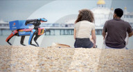 Pizza delivery robot dog