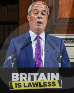 Reform Press Conference in London, UK.