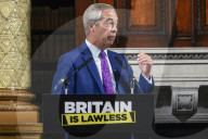 Reform Press Conference in London, UK.