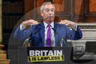 Reform Press Conference in London, UK.