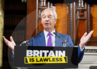 Reform UK Press Conference in Westminster,  London, UK.