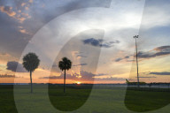 Sunset Seen At Orlando International Airport MCO