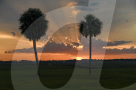 Sunset Seen At Orlando International Airport MCO