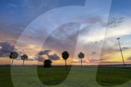Sunset Seen At Orlando International Airport MCO