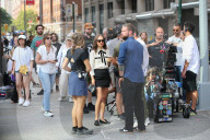 Natalie Portman crosses Lafayette Street filming 'Good Sex' in New York City