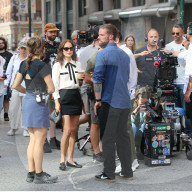 Natalie Portman crosses Lafayette Street filming 'Good Sex' in New York City