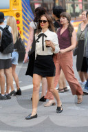 Natalie Portman crosses Lafayette Street filming 'Good Sex' in New York City