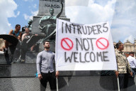 Stop Immigration Picket In Krakow