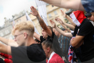 Stop Immigration Picket In Krakow