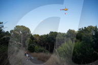 Forest Fire In Viladecans, Near Barcelona.