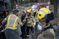 Forest Fire In Viladecans, Near Barcelona.