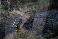 Forest Fire In Viladecans, Near Barcelona.
