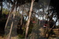 Forest Fire In Viladecans, Near Barcelona.