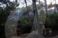 Forest Fire In Viladecans, Near Barcelona.