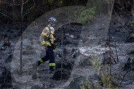 Forest Fire In Viladecans, Near Barcelona.