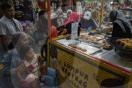 Indonesian Traditional Food  Market In Malang City