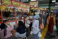 Indonesian Traditional Food  Market In Malang City
