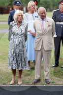 King Charles and Queen Camilla in Newmarket, UK.