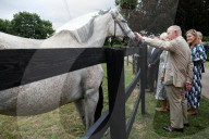 King Charles and Queen Camilla in Newmarket, UK.