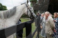 King Charles and Queen Camilla in Newmarket, UK.
