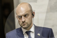 Ukrainian Foreign Minister Andrii Sybiha And French Minister For Europe And Foreign Affairs Jean-Noel Barrot During A Press Conference In Kyiv