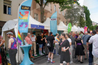 People And Info Stands At Lesbian And Gay City Festival In Berlin
