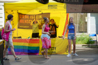 People And Info Stands At Lesbian And Gay City Festival In Berlin