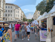 People And Info Stands At Lesbian And Gay City Festival In Berlin