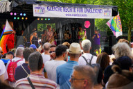 People And Info Stands At Lesbian And Gay City Festival In Berlin