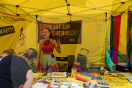 People And Info Stands At Lesbian And Gay City Festival In Berlin