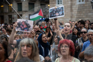 Protest By The Palestinian Community In Barcelona In Solidarity With Palestine.