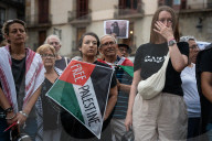 Protest By The Palestinian Community In Barcelona In Solidarity With Palestine.
