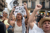 Protest By The Palestinian Community In Barcelona In Solidarity With Palestine.
