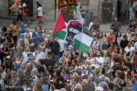 Protest By The Palestinian Community In Barcelona In Solidarity With Palestine.
