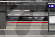Moving ICE Train At Berlin Central Station