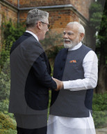 Prime Minister Keir Starmer meets Narendra Modi at Chequers
