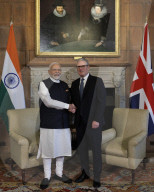 Prime Minister Keir Starmer meets Narendra Modi at Chequers