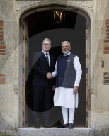 Prime Minister Keir Starmer meets Narendra Modi at Chequers