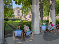 Colonnade Courtyard On Museum Island At Old National Gallery In Berlin