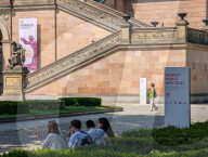 Colonnade Courtyard On Museum Island At Old National Gallery In Berlin