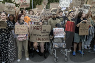 Ukrainians Protest Against A Newly Passed Law, Which Curbs Independence Of Anti-corruption Institutions