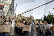 Ukrainians Protest Against A Newly Passed Law, Which Curbs Independence Of Anti-corruption Institutions