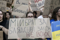 Ukrainians Protest Against A Newly Passed Law, Which Curbs Independence Of Anti-corruption Institutions